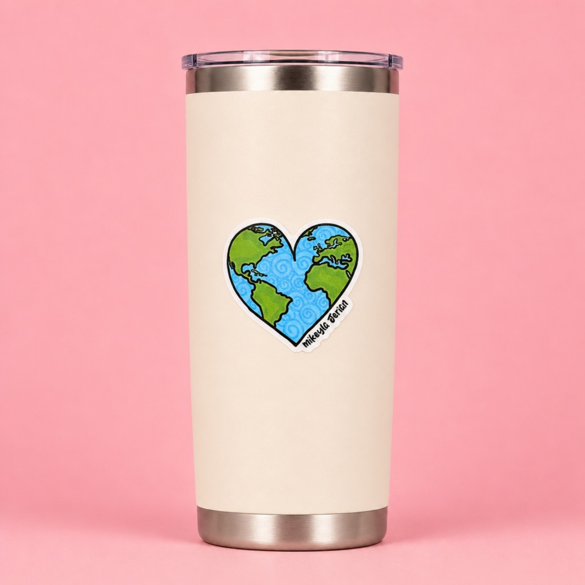 Corazón Terráqueo Sticker