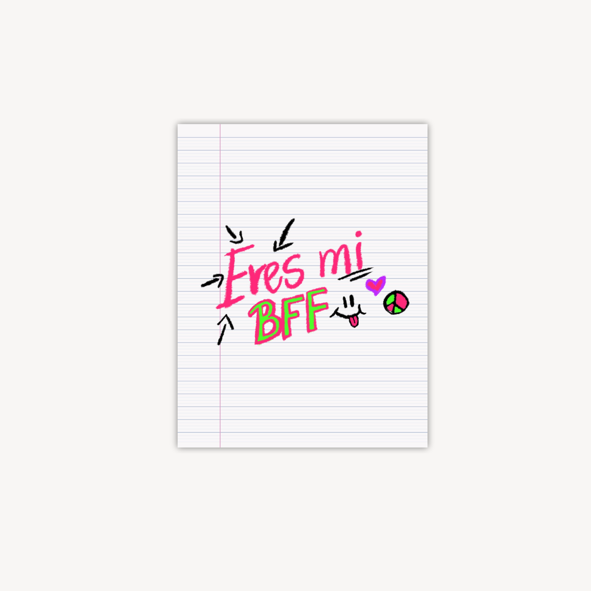Eres Mi BFF Greeting Card