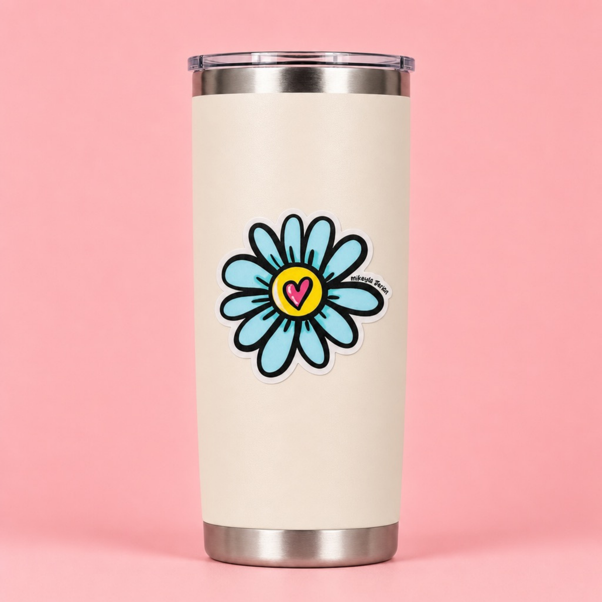 Flor Corazón Sticker