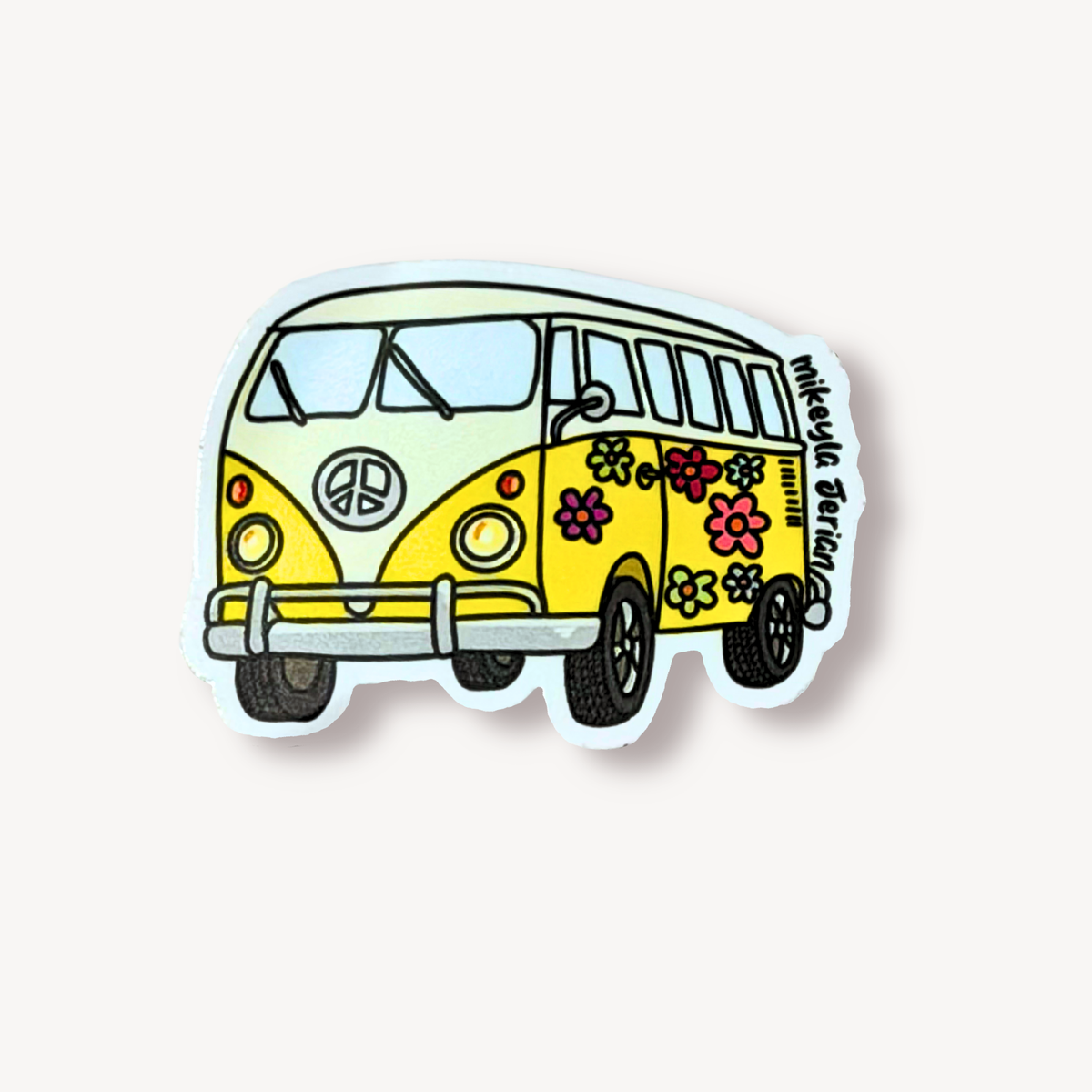 Flower Power Van Sticker