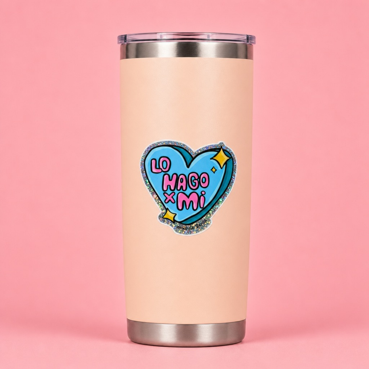 Lo Hago Por Mí Glitter Sticker